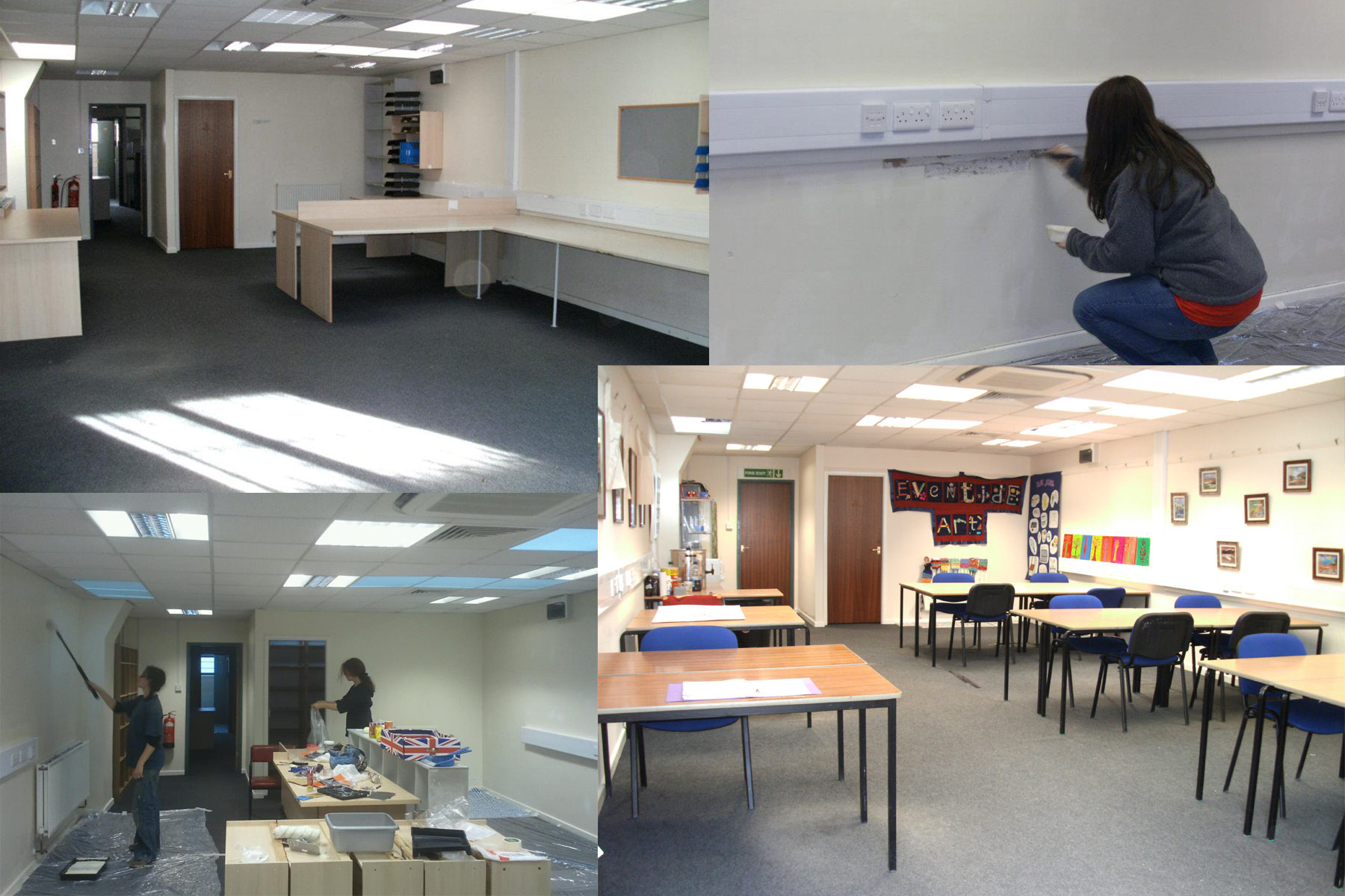teaching room before & after